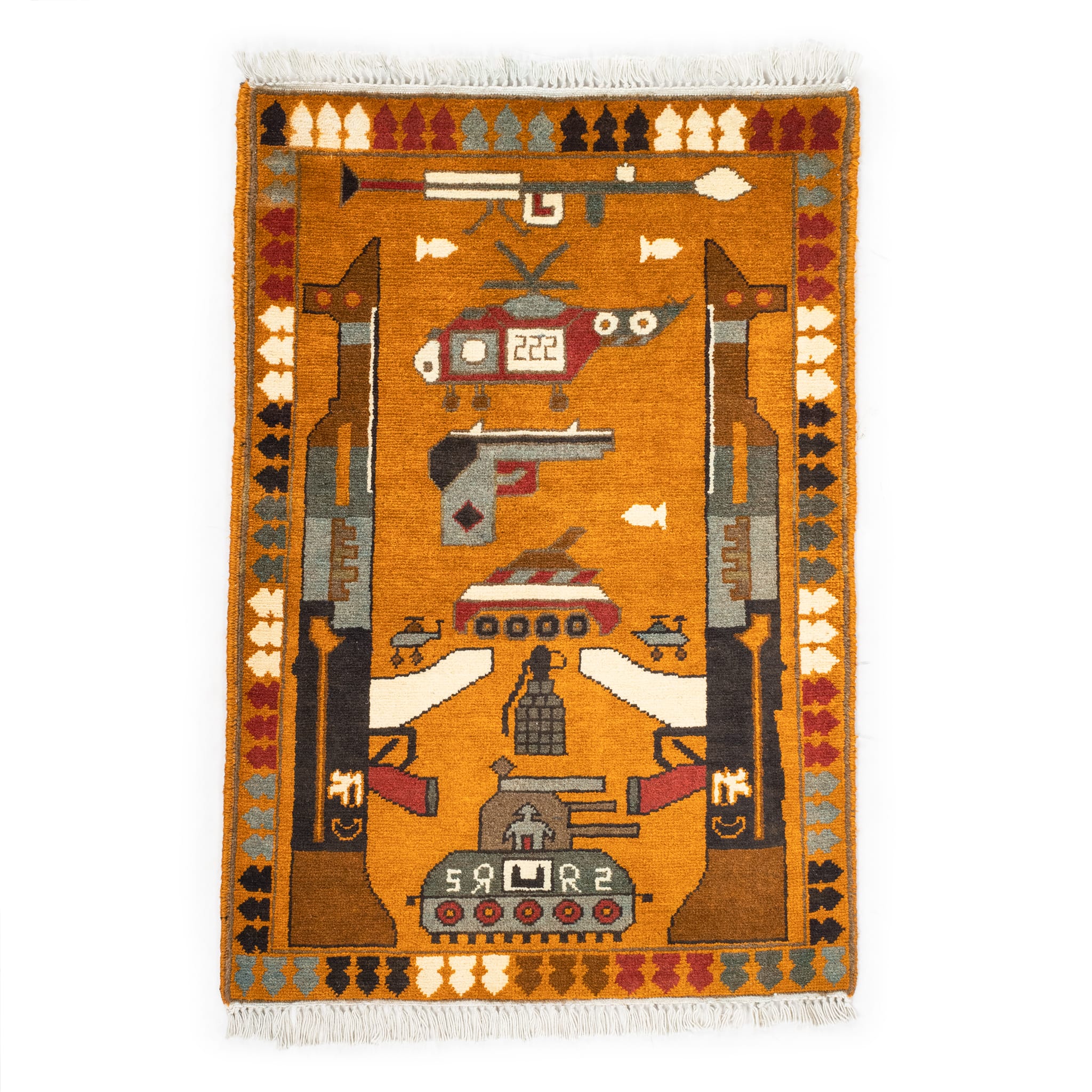 Afghan Arsenal Pattern War Rug - Image 3