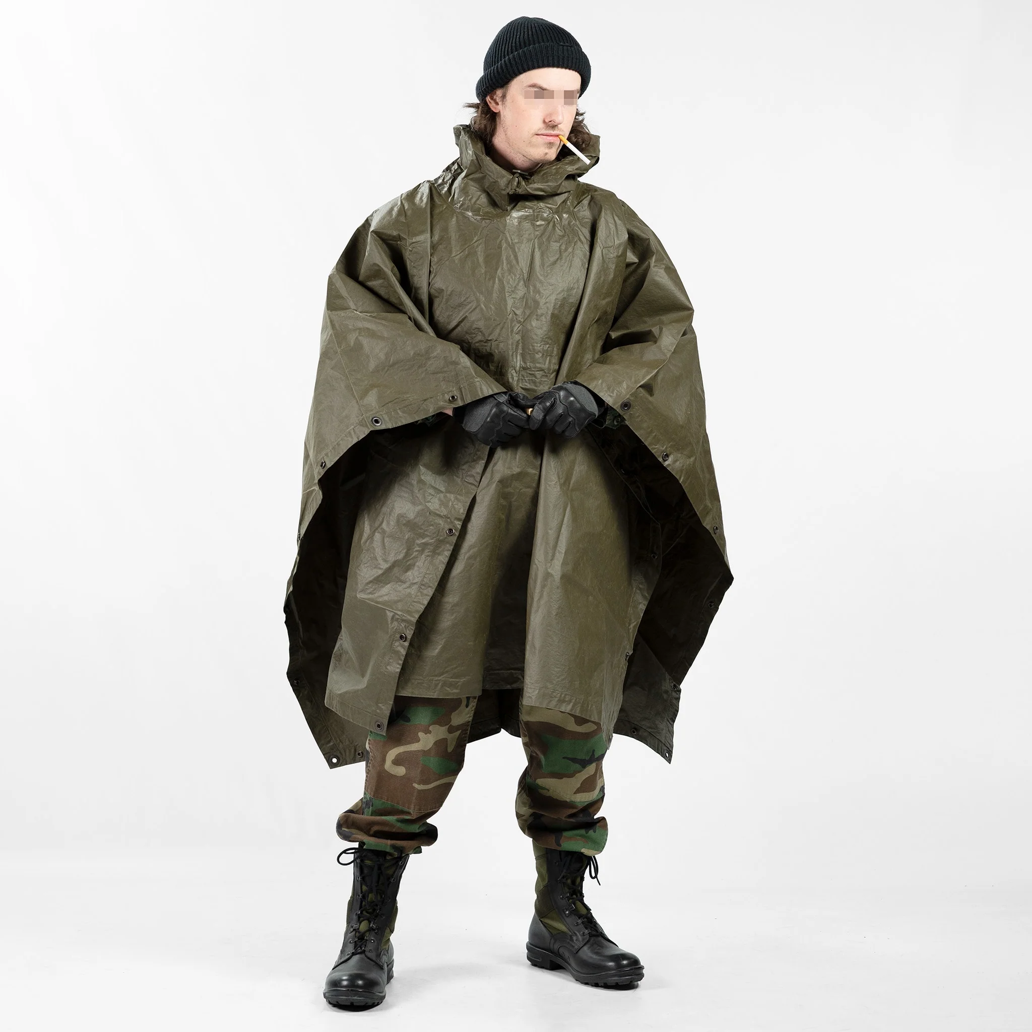 Austrian Olive Drab Nylon Poncho - Image 5