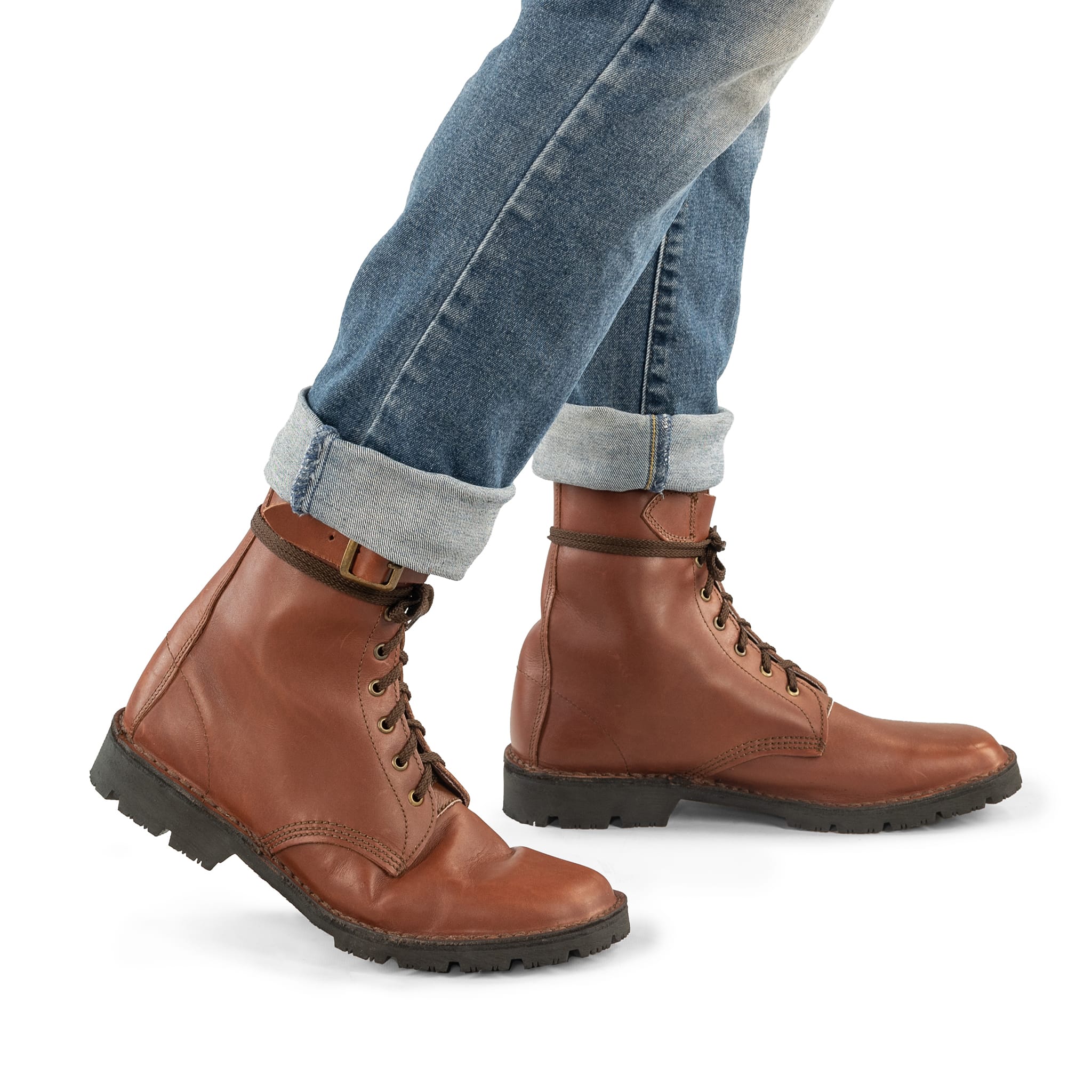 Half Combat Waxi Boot, Cognac Brown - Image 6