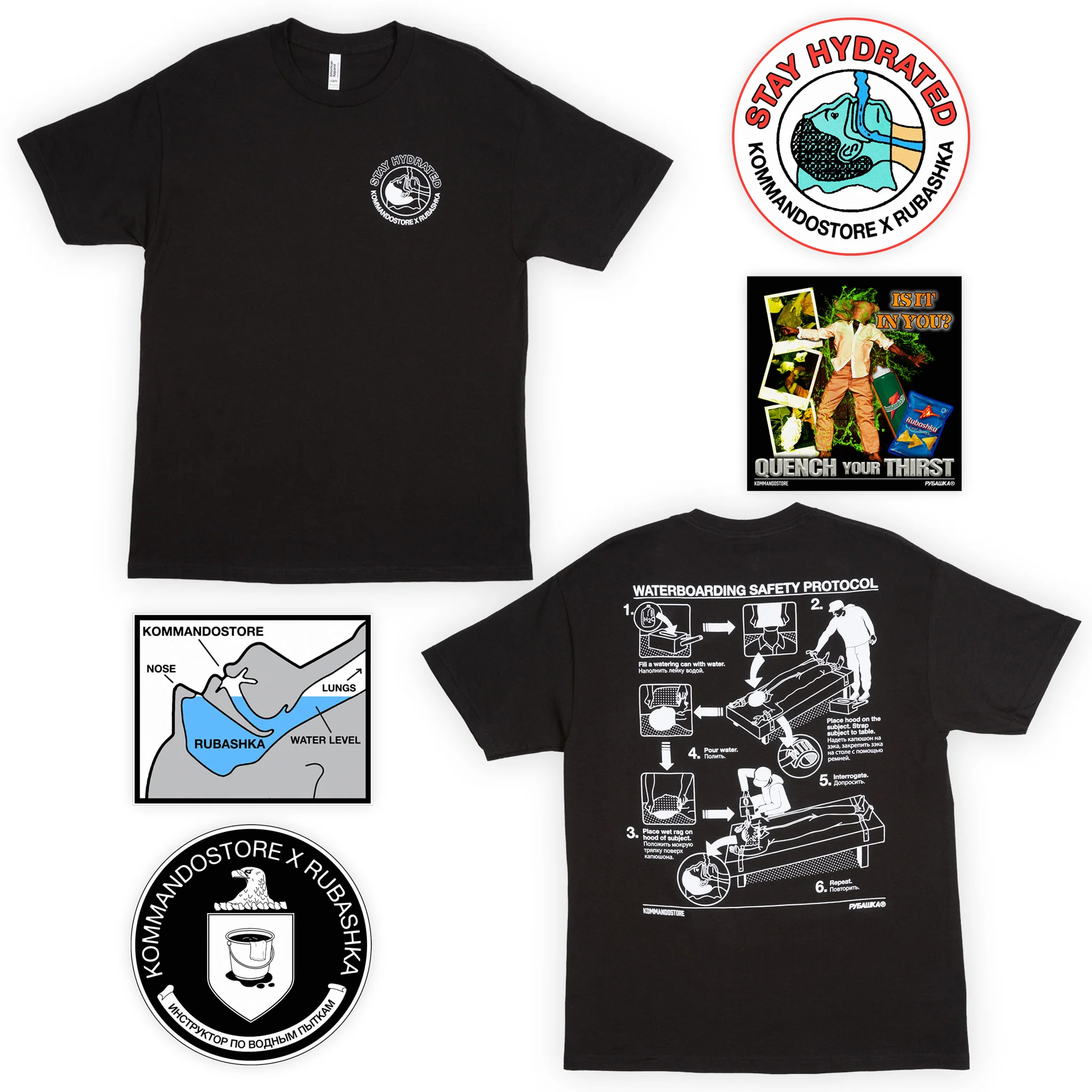 Rubashka x KS Stay Hydrated T-Shirt Bundle